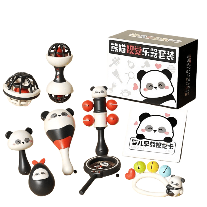 Panda Rattle 8 Piece Set