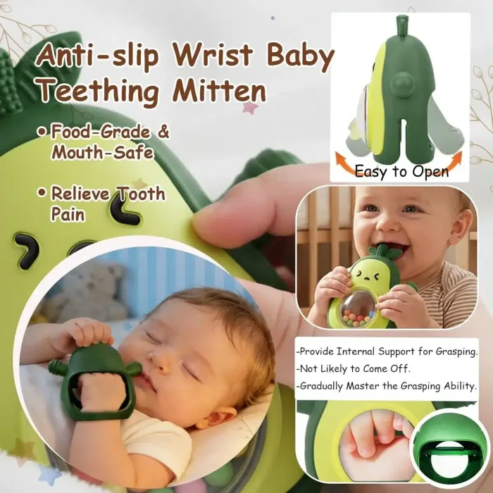 Soft Silicon Teether (Avocado) 2