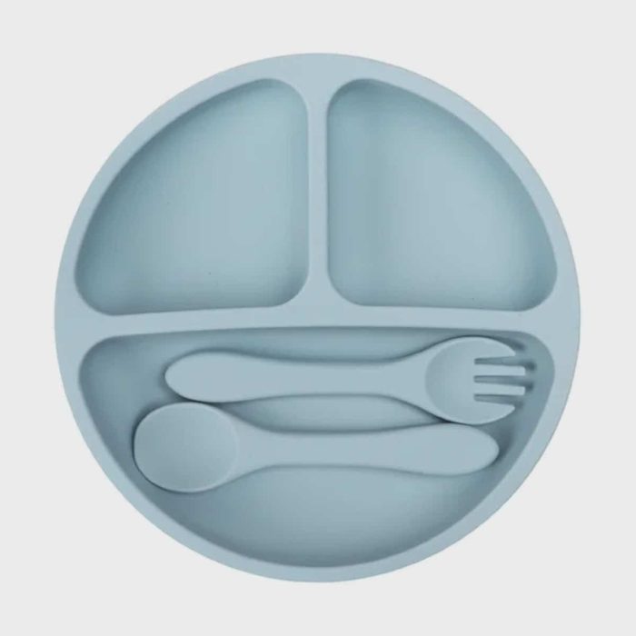 Silicon Plate With Spoon Set Silicon Plate With Spoon Set