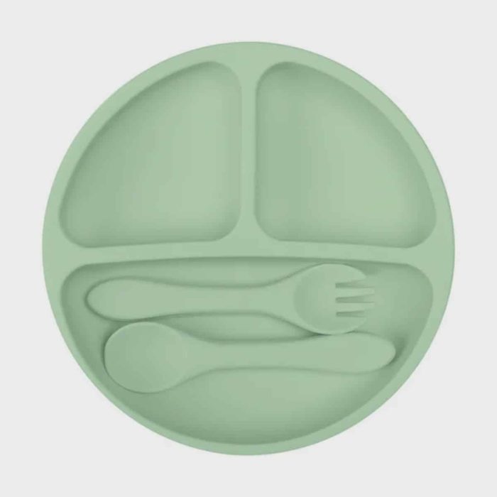 Silicon Plate With Spoon Set Silicon Plate With Spoon Set