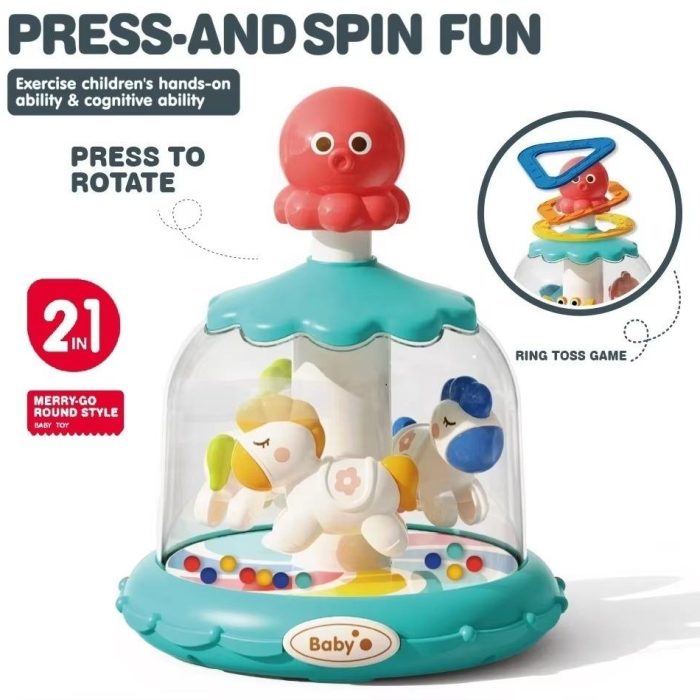 Press and Rotate Bouncing Ball Toy