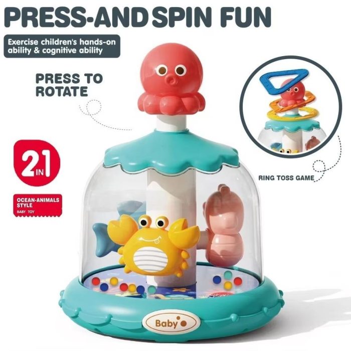 Press and Rotate Bouncing Ball Toy