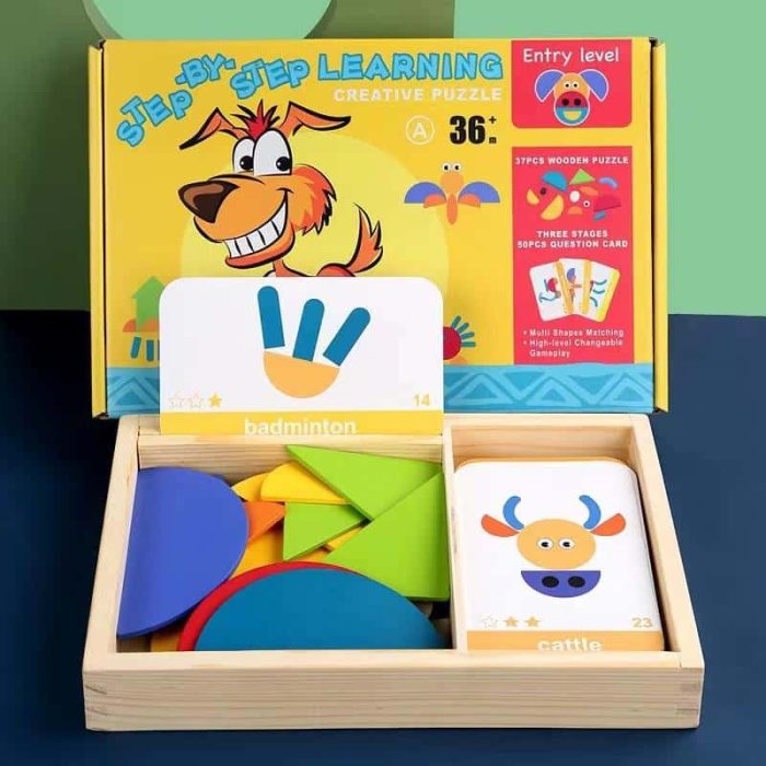 DIY Wooden Cartoon Puzzles